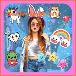 Cute Stickers for Photos : kawaii photo editor icon