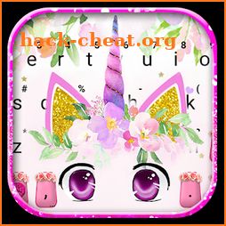 Cute Unicorn Girl Wreath Keyboard Theme icon