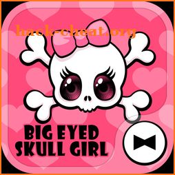 Cute Wallpaper Big Eyed Skull Girl Theme icon