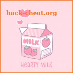 Cute Wallpaper Hearty Milk Theme icon