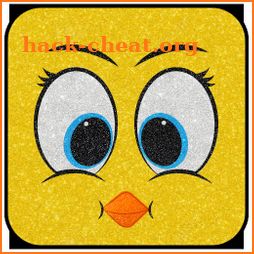 Cute Yellow Glitter Bird Keyboard Theme icon