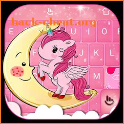 Cuteness Pink Cartoon Unicorn Keyboard Theme icon