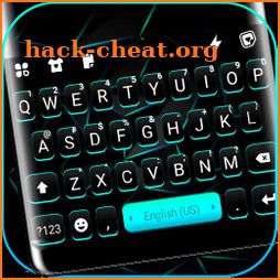 Cyan Tech Business Keyboard Background icon