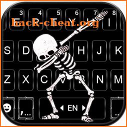 Dabbing Skull Keyboard Background icon
