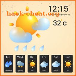 Daily weather forecast widget icon