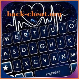 Dark Blue Heartbeat Keyboard Theme icon