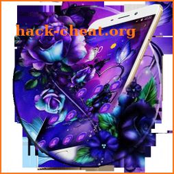 Dark Galaxy Purple Flower Theme icon