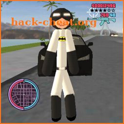 Dark Knight Bat Stickman Rope Hero Gangstar Crime icon