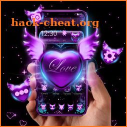 Dark Purple Heart Love Gravity Theme icon