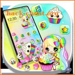 Delightful Sweet Cupcake Girl Gravity Theme icon