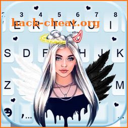 Devil Angel Girl Keyboard Background icon