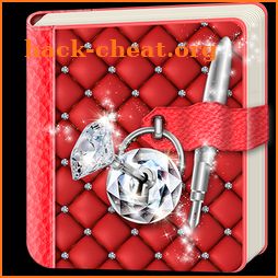 Diamond Diary Book with Lock icon