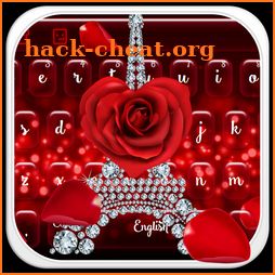 Diamond Eiffel Rose Keyboard icon
