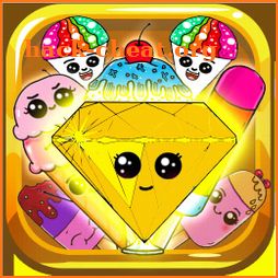 Diamond  Ice Cream  Drawing and Coloring for kids icon