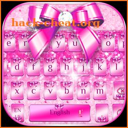 Diamond Pink Bow Keyboard Theme icon