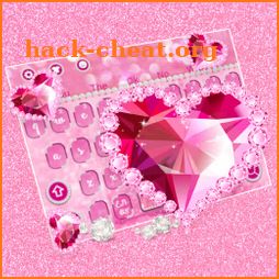 Diamond Pink Glitter Heart Keyboard icon