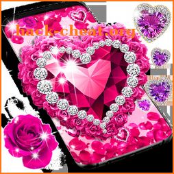 Diamond rose glitter live wallpaper icon
