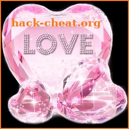 Diamond Sparkling heart Keyboard Theme icon