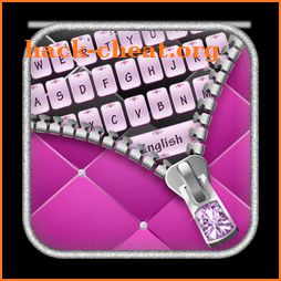 Diamond Zip Pink Keyboard icon