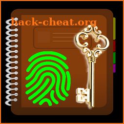 Diary with Fingerprint icon