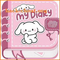 Diary with Fingerprint Lock icon