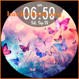 Digital Butterfly Watch face icon