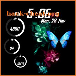 Digital Butterfly Watch face icon