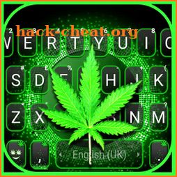 Digital Glow Weed Keyboard Background icon