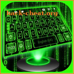 Digital Neon Matrix Keyboard Background icon