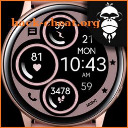 Digital Rose Gold Watch Face icon