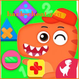 Dino School Kids Math Games +-x÷ Brain Games icon