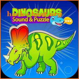 Dinosaur sound puzzles preschool educational icon