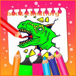 Dinosaurs coloring for kids icon