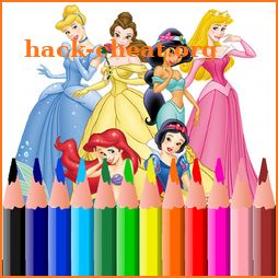 Disney Princess and Cartoon Coloring Pages icon