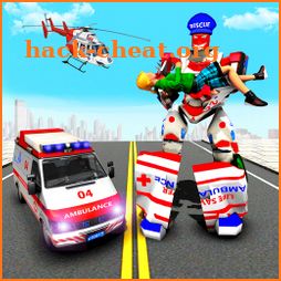 Doctor Robot Ambulance Transform Robot Rescue Game icon