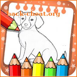 dog coloring book - Games icon