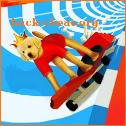 Dog on Aqua Slide 3D icon