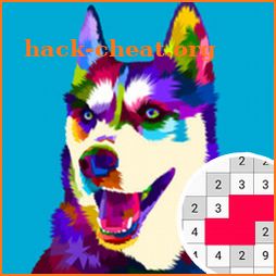 Dogs Pixel Coloring Number Art icon