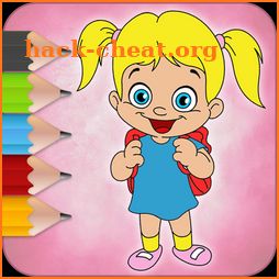 Dolls. Coloring book for girls icon