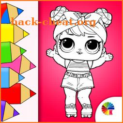 Dolls Coloring pages - lol surprise icon