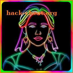 Doodle Glow: Draw Neon Art and Add Cute Stickers icon