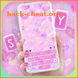 Doodle Hearts SMS Keyboard Background icon
