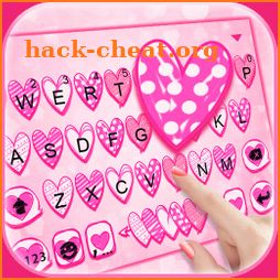 Doodle Love Pink Keyboard Theme icon