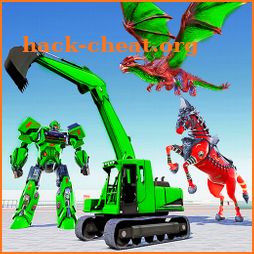 Dragon Robot Horse Game - Excavator Robot Car Game icon