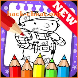Draw colouring pages for Bob by Builder by Fans icon