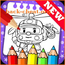 Draw colouring pages for Robocar Police by Fans icon
