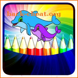 Drawing Coloring Dolphin icon