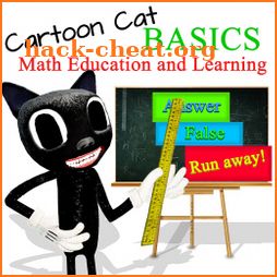 Education & Learning Cartoon Cat Teacher in School icon