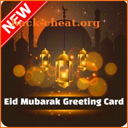 Eid mubarak greeting card icon