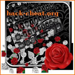 Elegant Black Rose Gravity Keyboard Theme🌹 icon